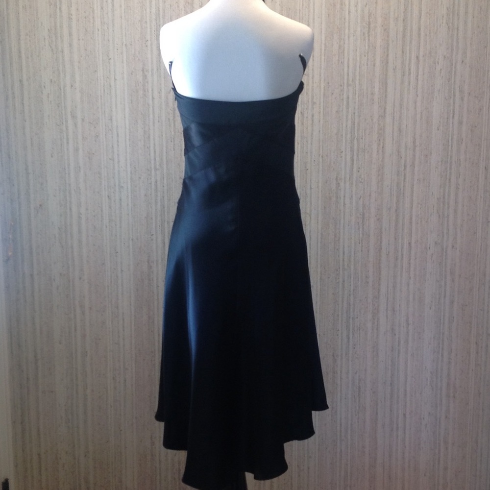 STRAPLESS 100% SILK EVENING DRESS - Picture 4 of 9